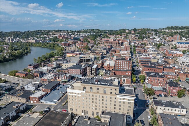 Downtown Morgantown is only minutes from the neighborhood of Wiles Hill-Highland Park.