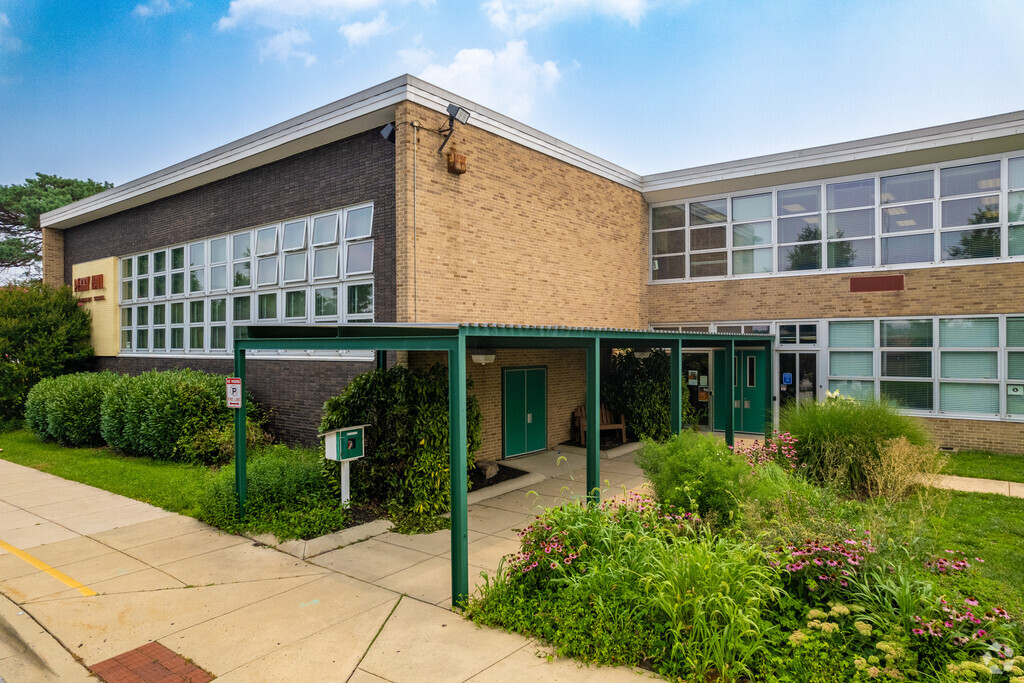 The colorful entrance to Perry Hall Elementary School welcomes students.