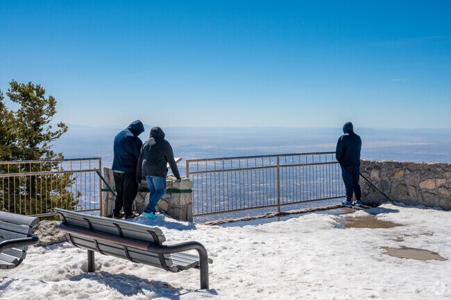 Enjoy spectacular views overlooking Albuquerque from the top of the Sandia Peak a short drive away from Paa-Ko.