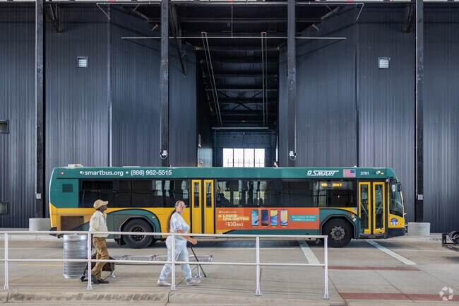 Bus lines run throughout Bagley and connect to the adjacent Transit Center.
