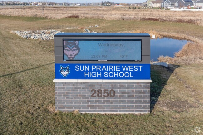 Sun Prairie West High School is located in Sun Prairie, near Meadow View Elementary School.