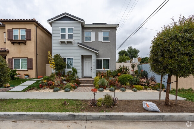 Many homes in Mission Hills feature beautifully landscaped yards with drought-resistant plants suited for the Southern California climate.