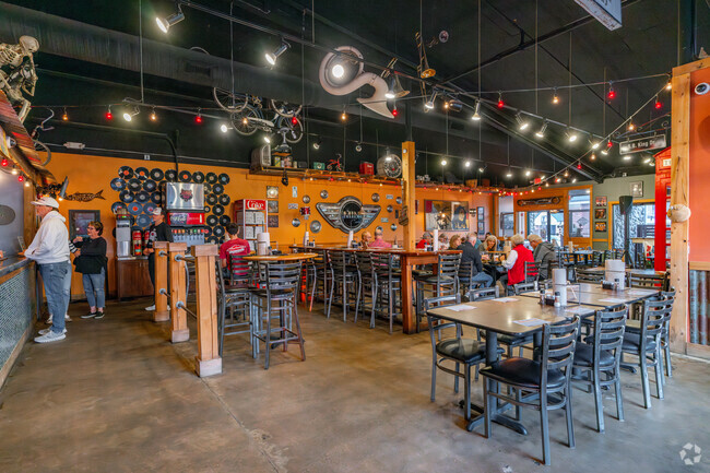 Lost Pizza Co. near Ridgepoint features a fun, eclectic design.