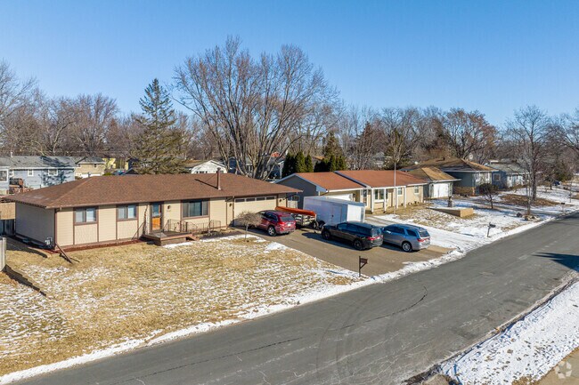 A row of ranch-style homes in the Civic Center neighborhood.