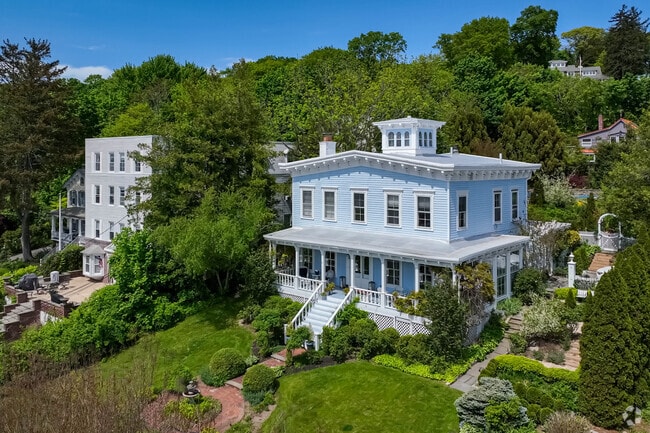 This historic Victorian in Northport has great water views.