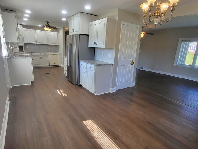 Dining room view to kitchen and living room