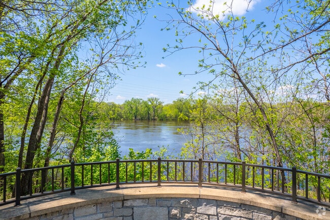 Enjoy beautiful views of the Mississippi River at Riverfront Regional Park in Columbia Heights.