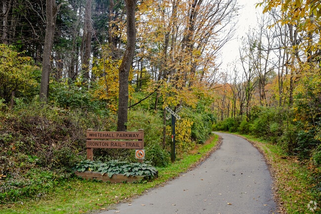 Whitehall Parkway features a bike trail through nature in 
Whitehall Township.