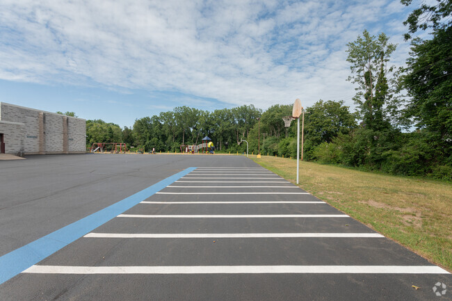 The basketball courts are unique at Forest Park Elementary School