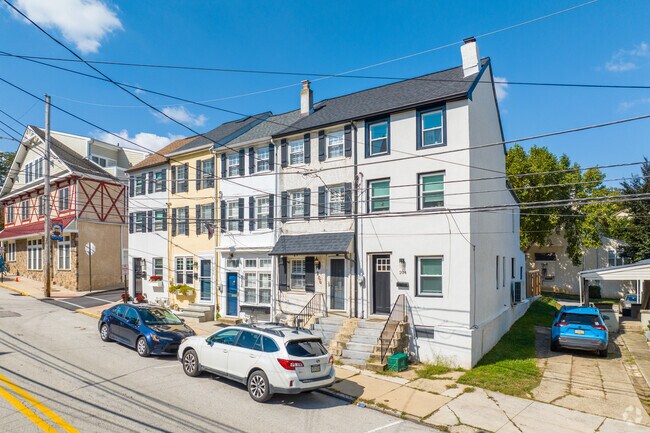 Attached row homes are the most common home type in West Conshohocken.