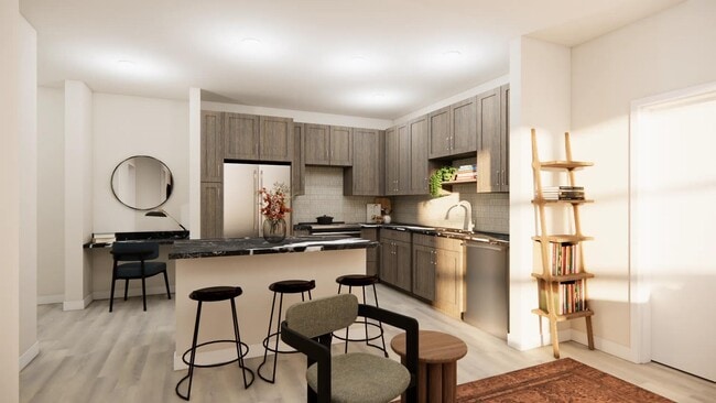 Choose from two distinct color schemes, light and dark in our 1- and 2-bedroom apartments near the University of Denver.