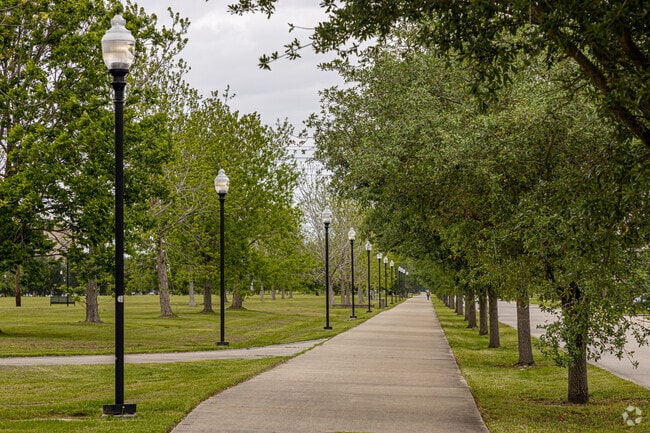 The New Basin Canal Park Walking and Jogging Path in the Lakeview Neighborhood of New Orleans