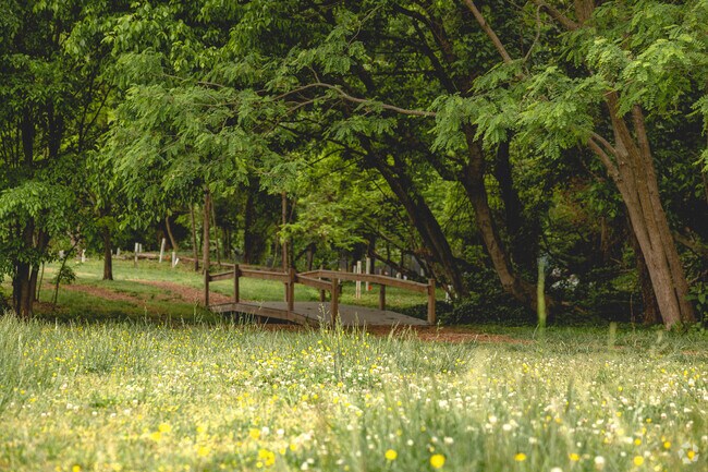 Westham's local scout troop built this bridge in Bandy Field Nature Park.