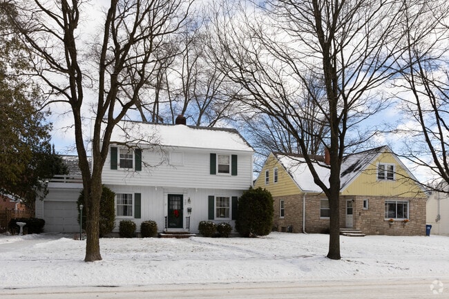 Older Colonial Revival homes can be found between others in the Westies.