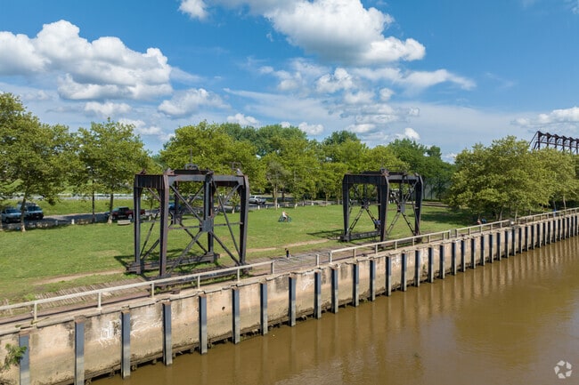 South Trenton has preserved some of the historic industrial equipment that made the area famous.