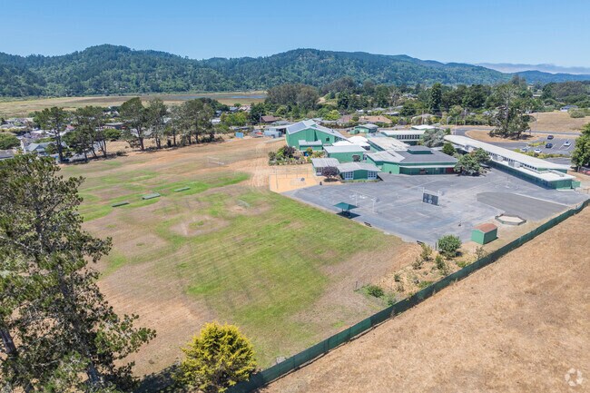 West Marin Elementary School has a large field for sporting activities.