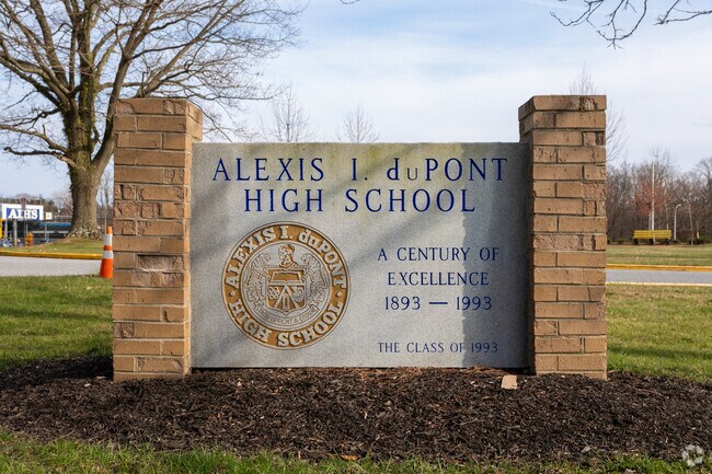 A.I. DuPont High School Entrance Sign.