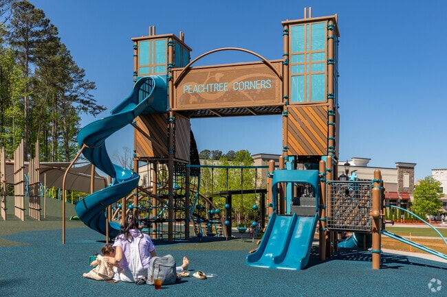 One of the Large Playground Structures throughout the Peachtree Corners Town Green.