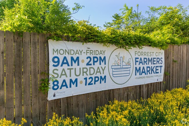 The Forrest City Farmers Market has produce, other locally sourced goods, and live music every Saturday from May to October.