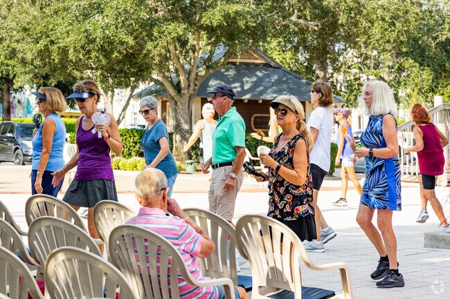 Lake Sumter Landing hosts live music every evening for the Village of Saint Charles.
