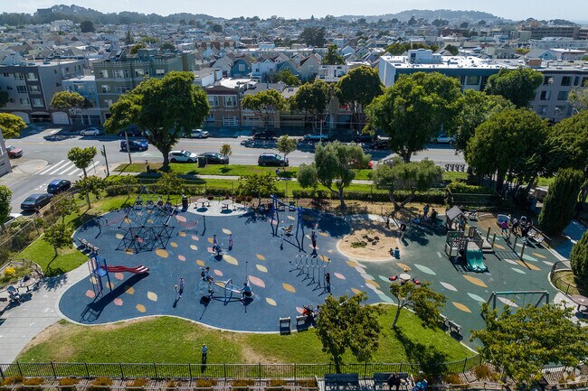 Rossi Park in Lone Mountain houses baseball fields, a pool, playground and dog run.
