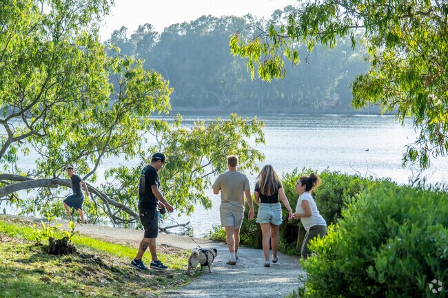 Newland residents can head to Huntington Beach Central Park West to enjoy the walking paths that surround its lake.