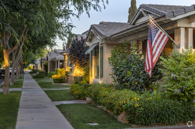 Agritopia features many carefully manicured lawns.