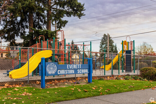 Everett Christian School is located in the Riverside neighborhood of Everett.