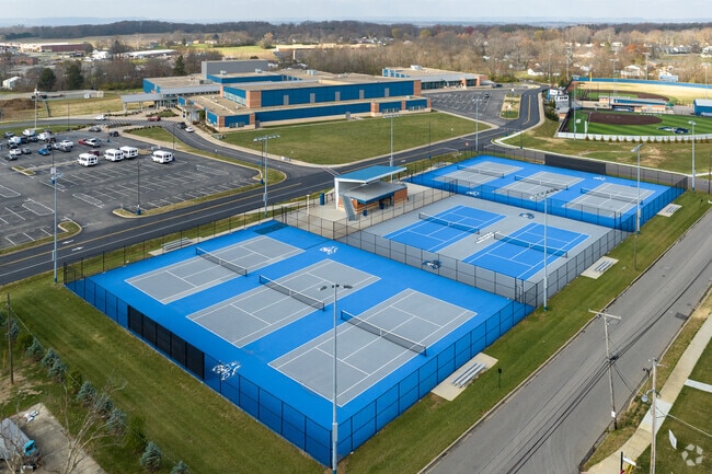 Charlestown Senior High School has a new tennis facility.