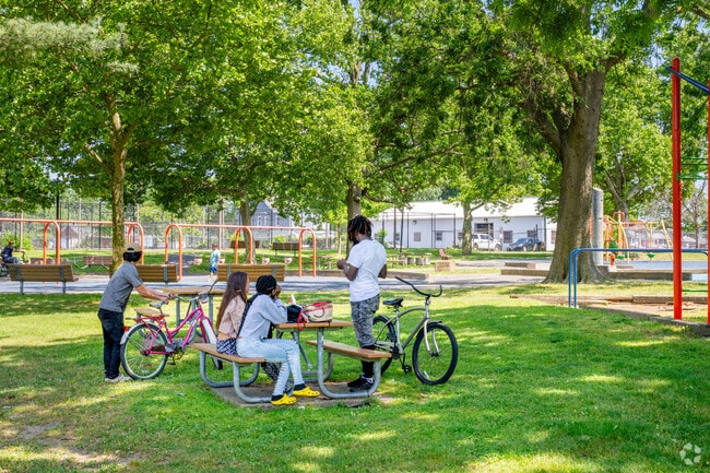 Dudley Grange Park in Stockton is a place for residents to hang out by the picnic tables.