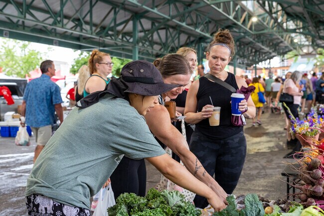 Dig into freshly grown veggies at the Overland Park Farmers' Market.