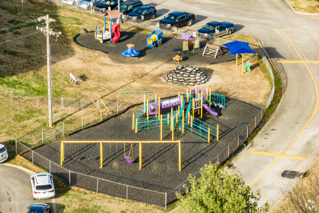 Moore Elementary School playground is large and well maintained.