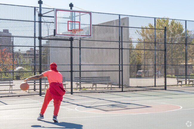 Residents like to work up a sweat on the basketball court at Kaiser Park.