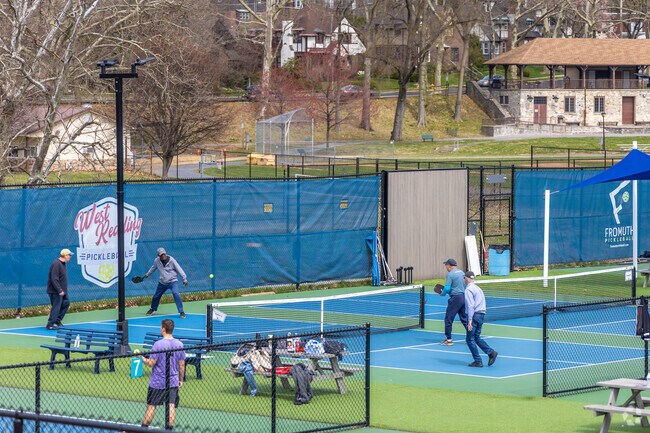 West Reading Park is home to many pickleball courts and their own pickleball league!