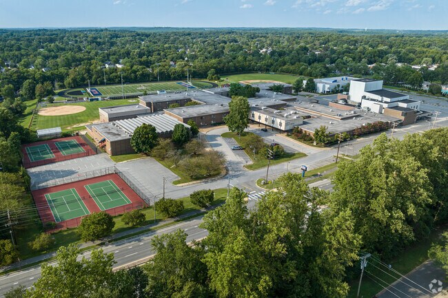 Bowie High School has a sprawling campus near the Grovehurst neighborhood.