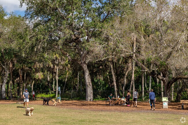 Mediterra residents will love brining their dogs to the nearby Bark 'n Play dog park.