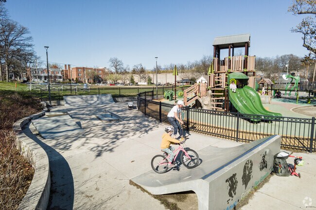 Takoma playground is a great place to teach your kids early how to navigate uneven ground.