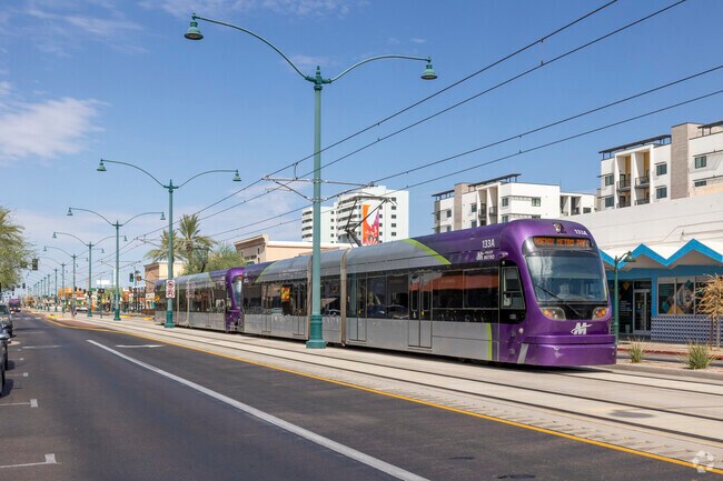 Public Transportation is abundant in Downtown Mesa, with light rail and bus service.