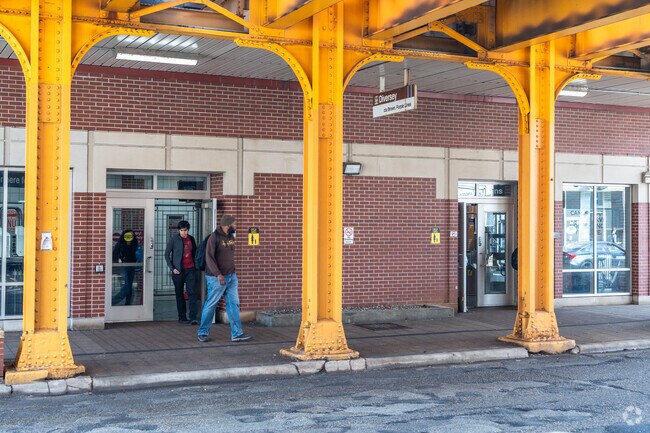 Residents of the Sheffield and DePaul neighborhood can grab the train at Diversey station.