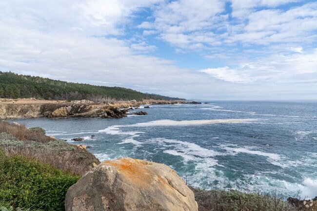 View of the beautiful Gerstle Cove Reserve located in Outer Sonoma County, Cazadero, CA.