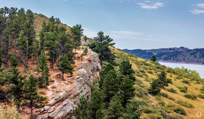 See the beautiful landscape at Horsetooth Reservoir in Fort Collins, CO.