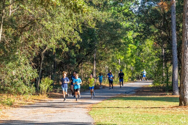 Paved trails at Halyburton Park are a great place to get some exercise.