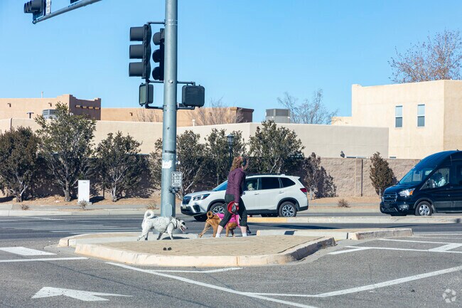 Dog walkers will enjoy the quiet streets and sidewalks of Four Hills Mobile Home Park.