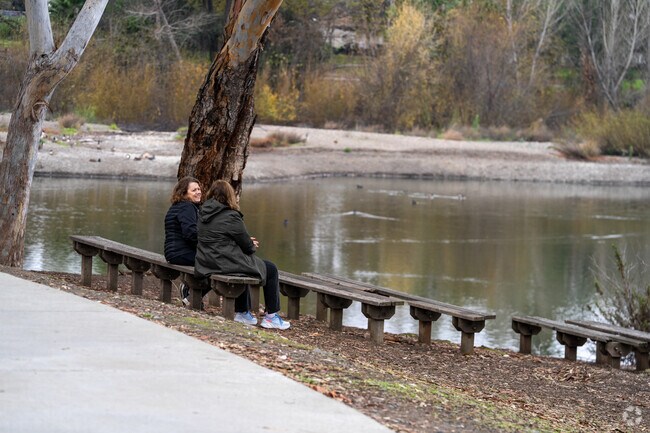 Crossgate residents enjoy serene lake views at nearby Almaden Lake Park.