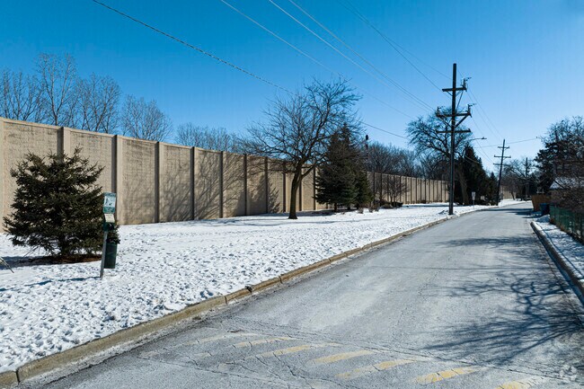 Industrial dividing walls in Bedford Park keep the streets peaceful.