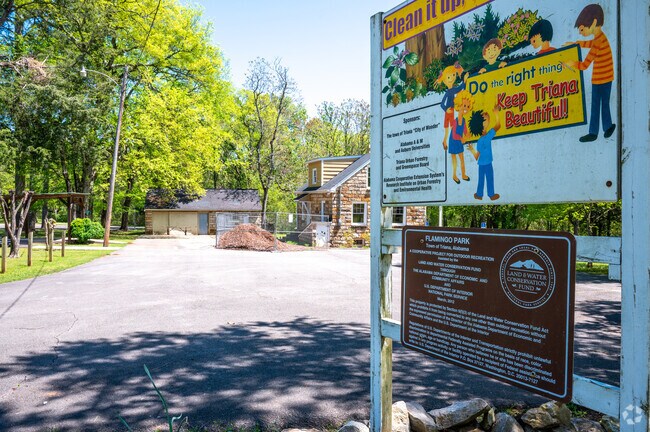 Triana Alabama, located in Huntsville, is Home to Flamingo Park.