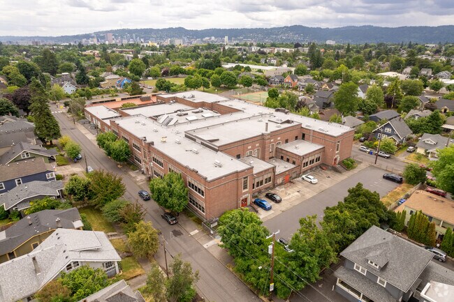 Overlooking Martin Luther King School toward downtown Portland.
