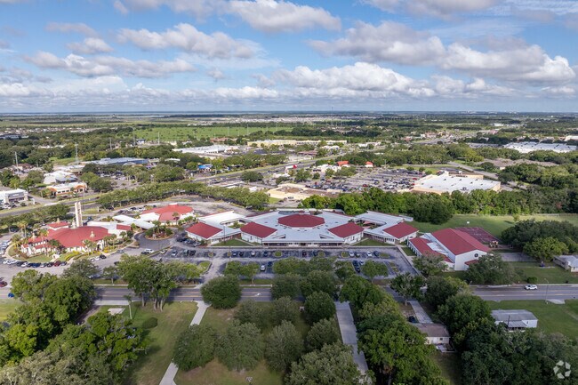 The church at St. Thomas Aquinas Catholic School is located on the west side of the campus.