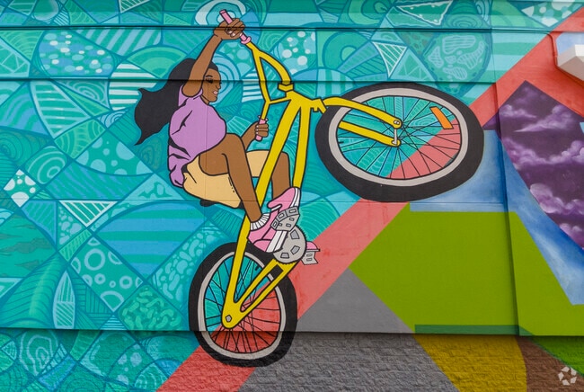 Colorful mural found in Carney Marlyland.