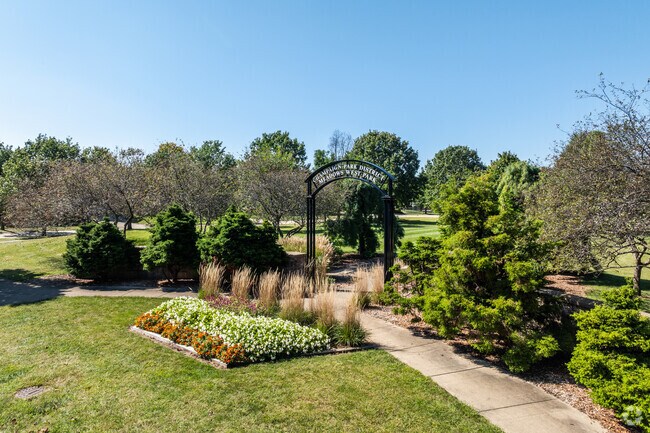 The entry to Robeson Meadows West Park is very well maintained.